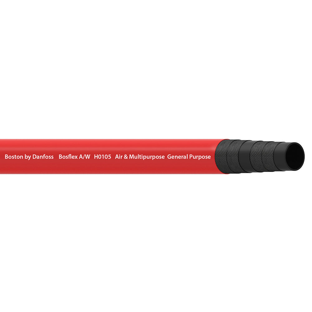 3/4 Inch ID x 1.11 Inch OD Red EPDM Low Pressure General Purpose Air/Water Hose
