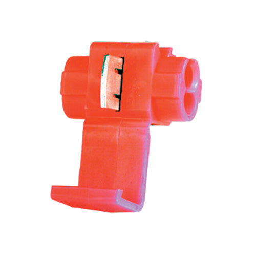 22-18 Awg 0.250 Inch X 0.032 Inch Red Nylon Insulated T-Tap Self-Stripping Male Tab Female Disconnect