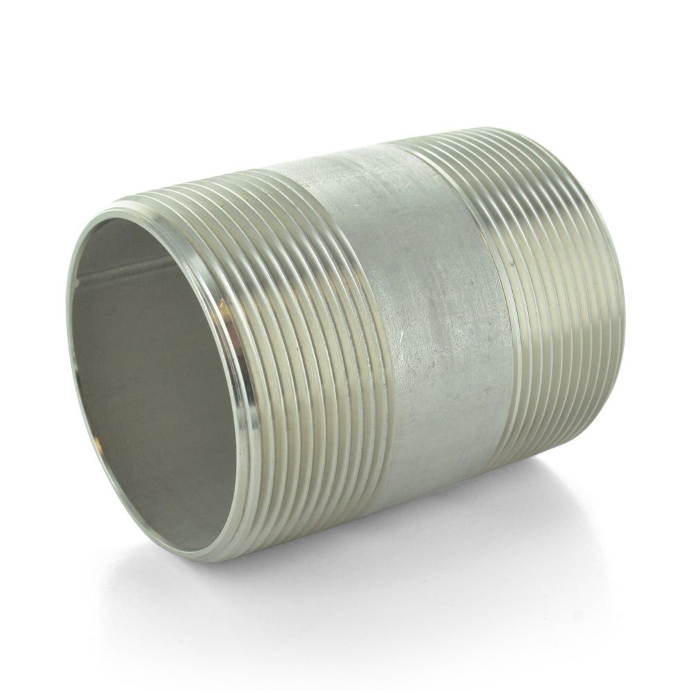 1/2" X 3" Schedule 80 Male NPT 316 Stainless Steel Pipe Nipple