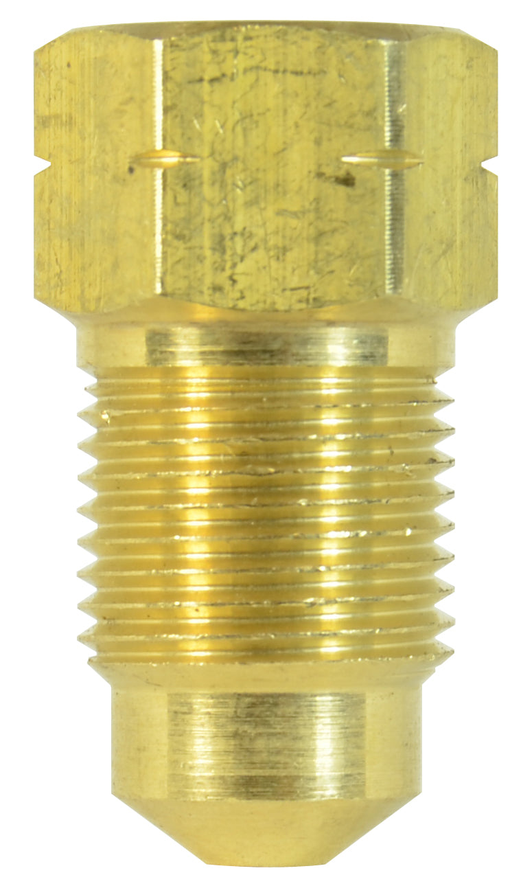 3/8-24 x M12 x 1.0 Female Inverted Flare x Male Bubble Flare Steel Brake Line Adapter