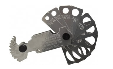 Gorilla Bolt Sizer & Thread Pitch Gauge 1/4" to 1" in diameter / pitch gauges from 8 - 28 TPI