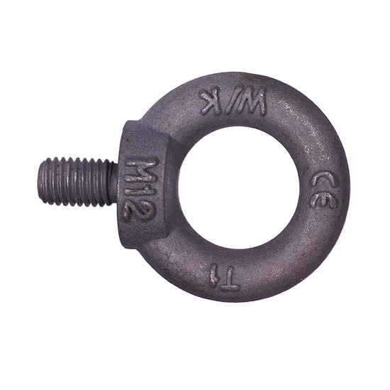 M16 x 2 Self-Colored Forged 1015 Carbon Steel Lifting Eye Bolt With Shoulder