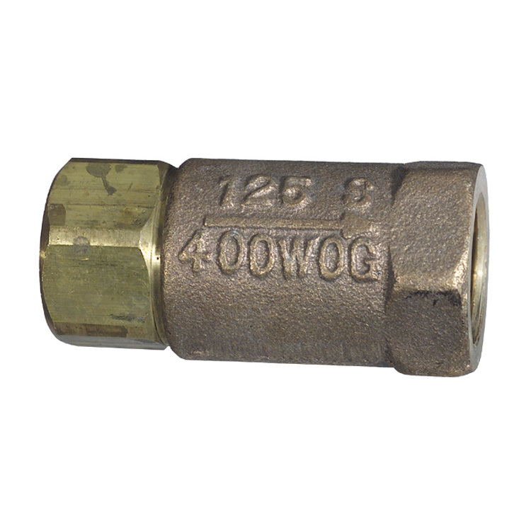 1/4 Inch Fnpt 400 psi 125 psi Steam Cast Bronze C84400 61-100 Series Ball Cone Check Valve