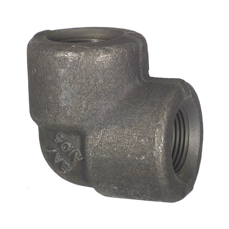 1-1/2 Inch Sch 160 Npt Black Forged Steel 90 Degree Elbow