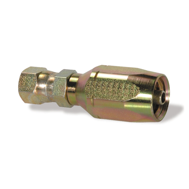 3/8 Inch x 3/8 Inch Jic 37 Degree Female Swivel Yellow Zinc 247 N Series Weatherhead Field Attachable Coupling