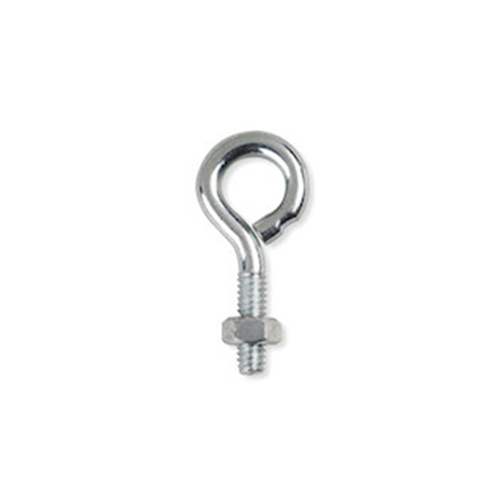 1/4-20 x 3 Inch Zinc Plated 1010 Carbon Steel Turned Eye Bolt With Nut