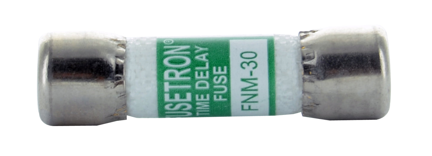 30 Amp FNM Type 13/32 Inch X 1-1/2 Inch 250 Vac Time Delay Glass Industrial Fuse