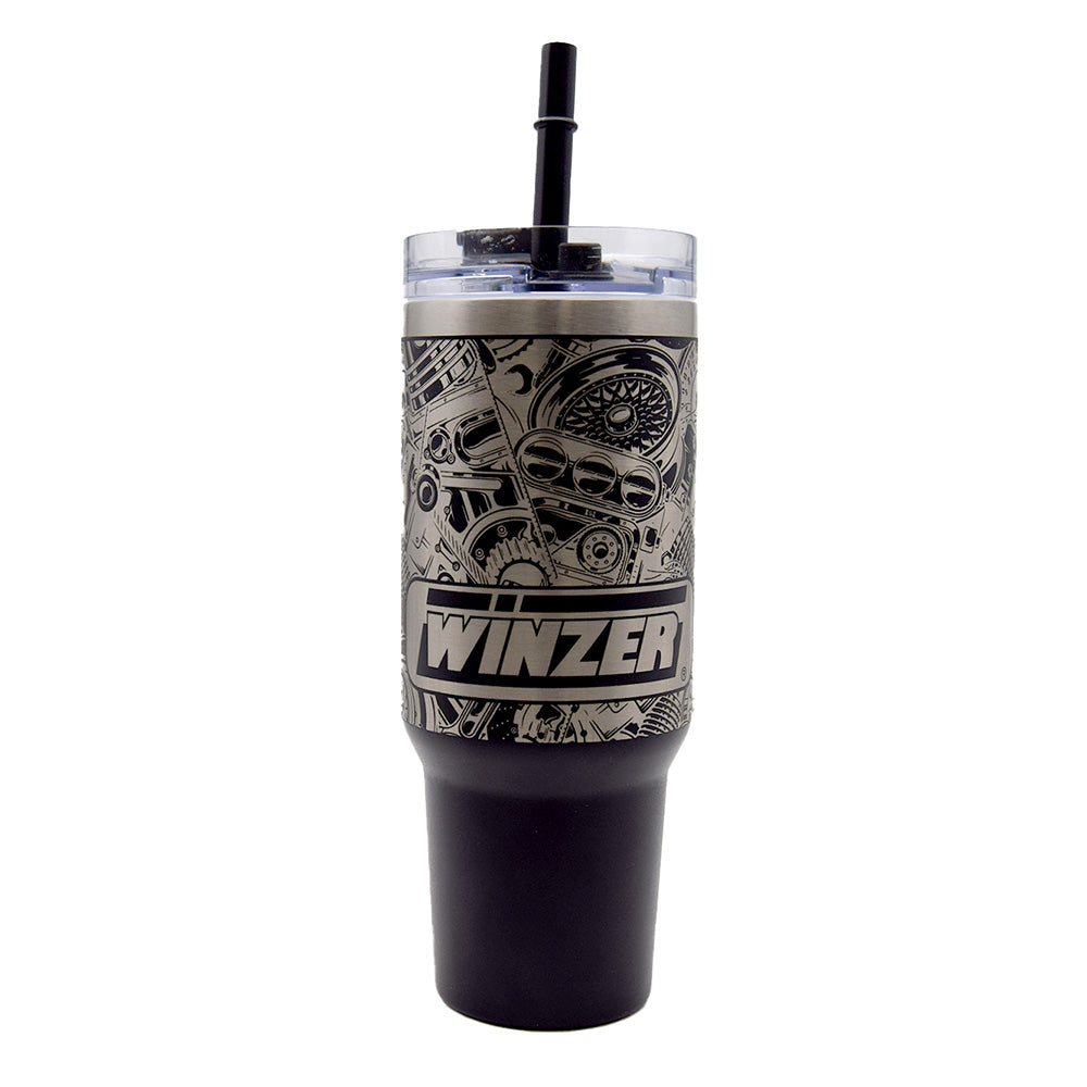 Engraved Winzer Promo 40 oz Stainless Steel Insulated Tumbler with a Straw