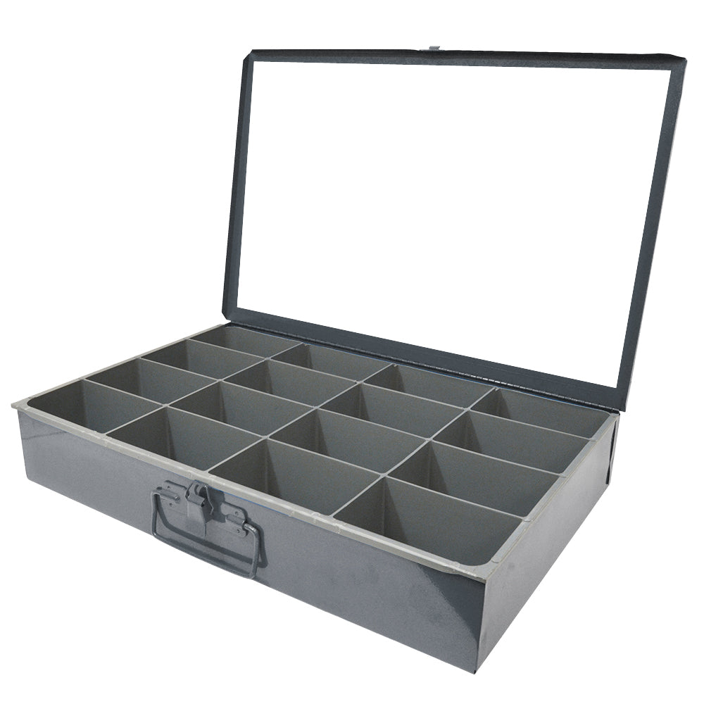 Large Metal Box-900 16 Compartment - Gray