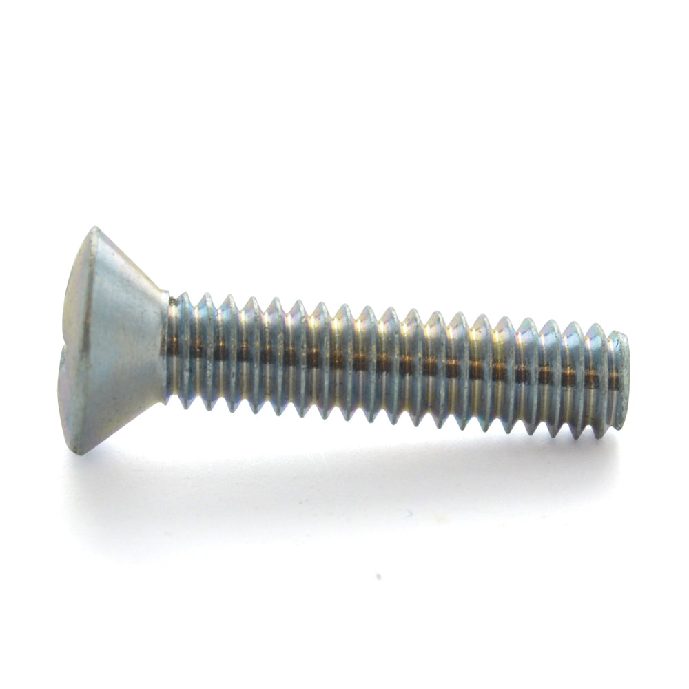 #10-32 x 1 Inch Fine Zinc Plated Steel #2 Phillips Drive Oval Countersunk Head Machine Screw