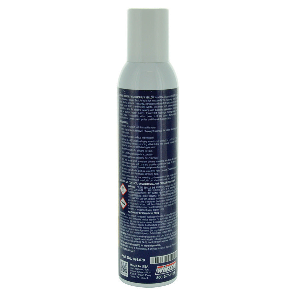 Winzer Power Tube RTV Silicone School Bus Yellow - 8 oz