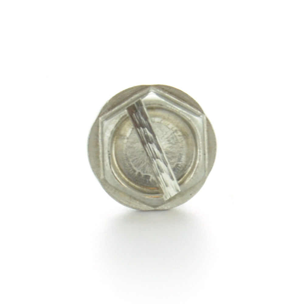 #10 x 1-1/2 Inch Plain 18-8 (A2) Stainless Steel Indented Hex Washer Head Type-Ab Self-Tapping Sheet Metal Screw