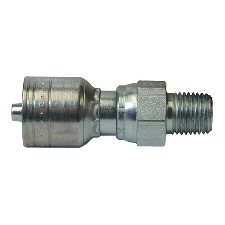 3/8 Inch x 1/2 Inch Male Pipe Swivel Yellow Zinc Z Series Weathergrip Crimp