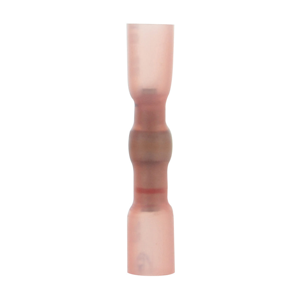 22-18 Gauage To 26-24 Gauge Lead Free Heat Shrink- Crimp & Solder Step Down Button Connector Red