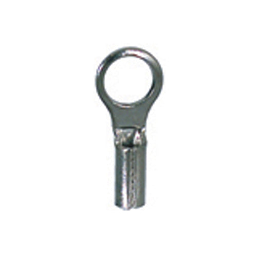 22-18 Gauge Uninsulated High Temperature Ring Terminal #10 Stud Nickel Plated Steel