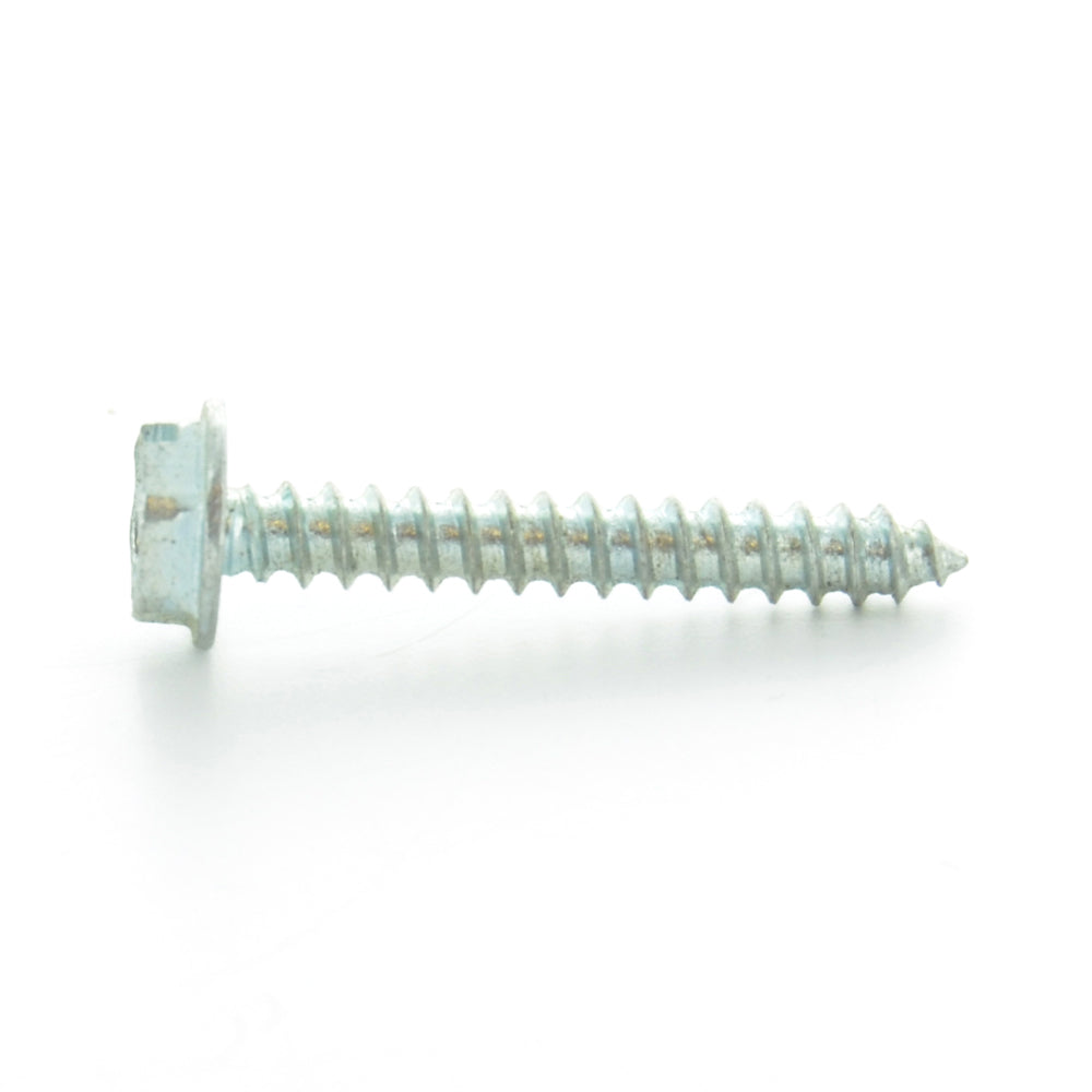 #6 x 1 Inch Zinc Plated Low Carbon Steel Indented Hex Washer Head Type-Ab Self-Tapping Sheet Metal Screw