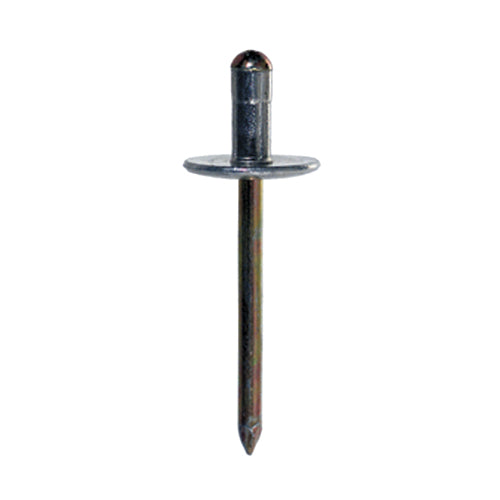 0.626 - 0.750 Inch Grip 3/16 Inch Dia x 0.95 Inch 18-8 Stainless Steel Large Flange Dome Head Blind Rivet