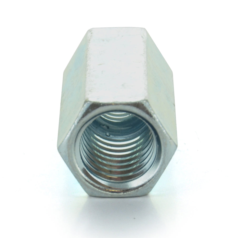 1/2-13 x 3/8-16 x 1-1/4 Zinc Plated A563 Grade A Reducing Hex Coupling Nut - Clearance