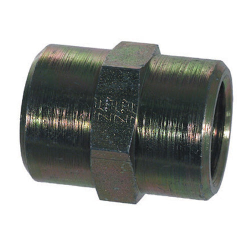 1/4 Inch 6000 Psi Zinc Plated With Clear Trivalent Chromatic Carbon Steel Pipe Coupling