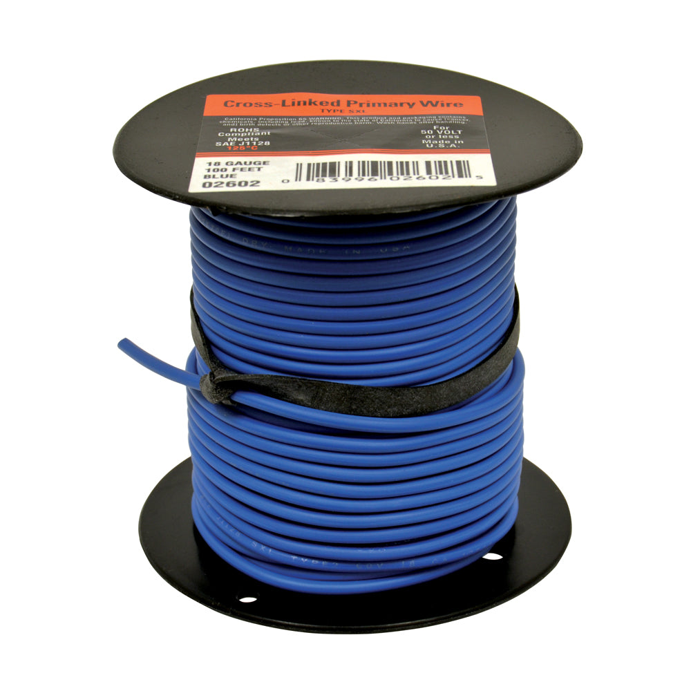 Cr Link Pri Wire Blu 18G 100'