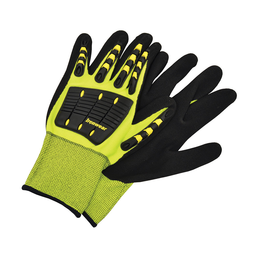 Poly TPR Nitrile Sandy Palm Coated Impact Glove - X-Large