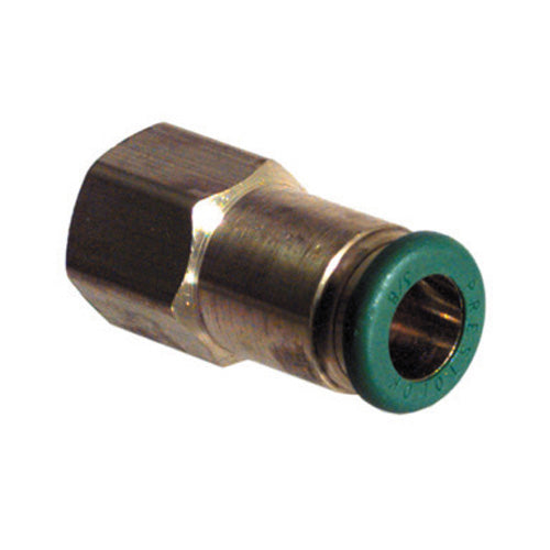 1/4 Inch x 1/4 Inch Nickel Plated Brass Push-In Tube Female Connector