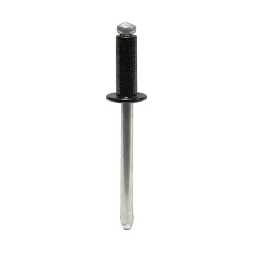 3/16 Inch 1/4 - 3/8 Inch Grip Black Aluminum Blind Rivet