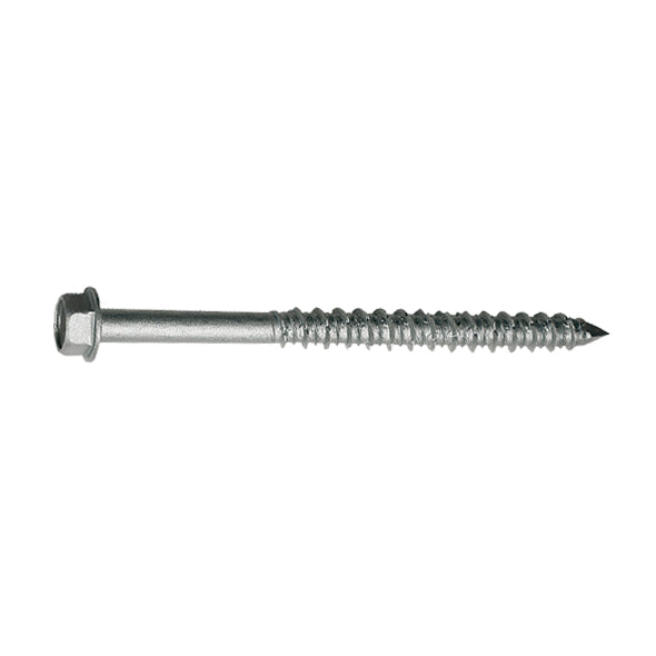 1/4 Inch x 1-1/4 Inch Zinc Plated 410 Stainless Steel Hex Head Titen Concrete and Masonry Screw Anchor