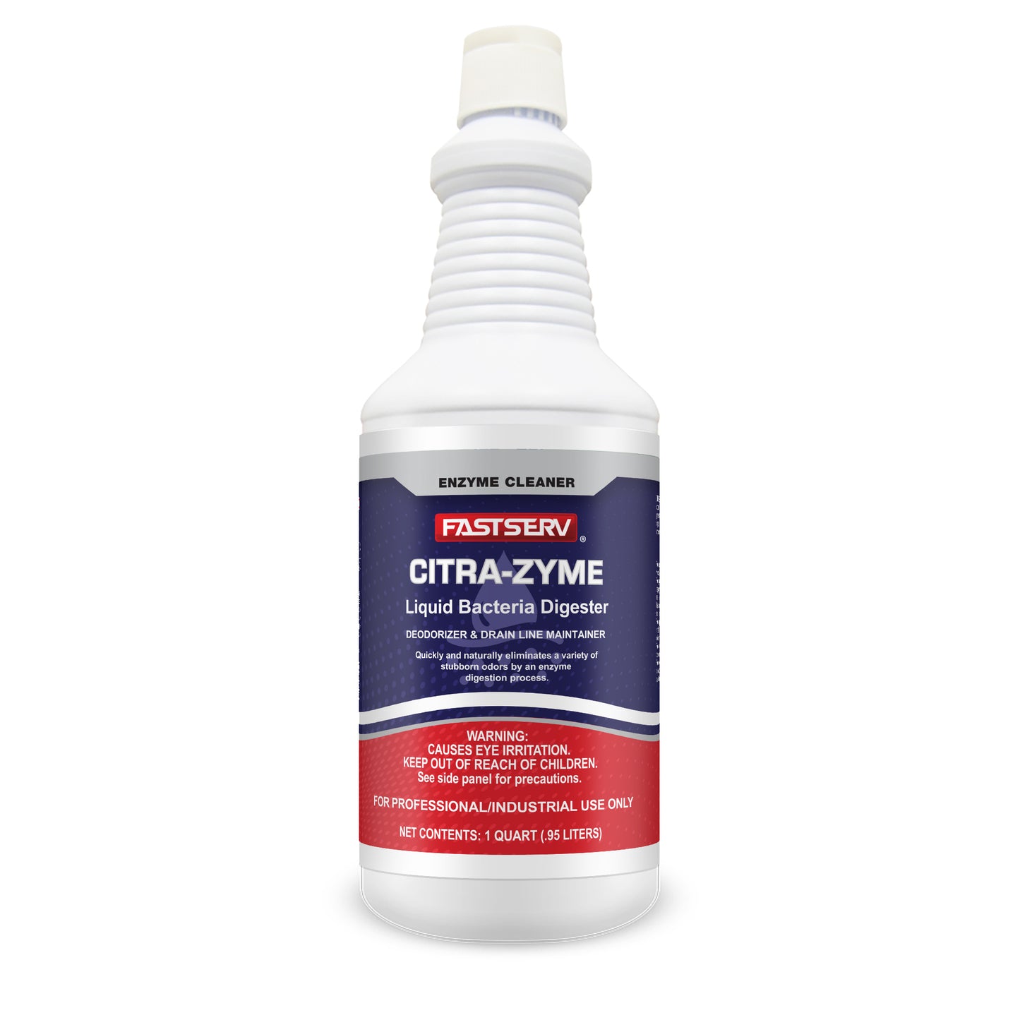 FastServ Citra-Zyme Liquid Bacteria Deodorizer and Drain Maintainer - 1 Qt Net Wt. Bottle