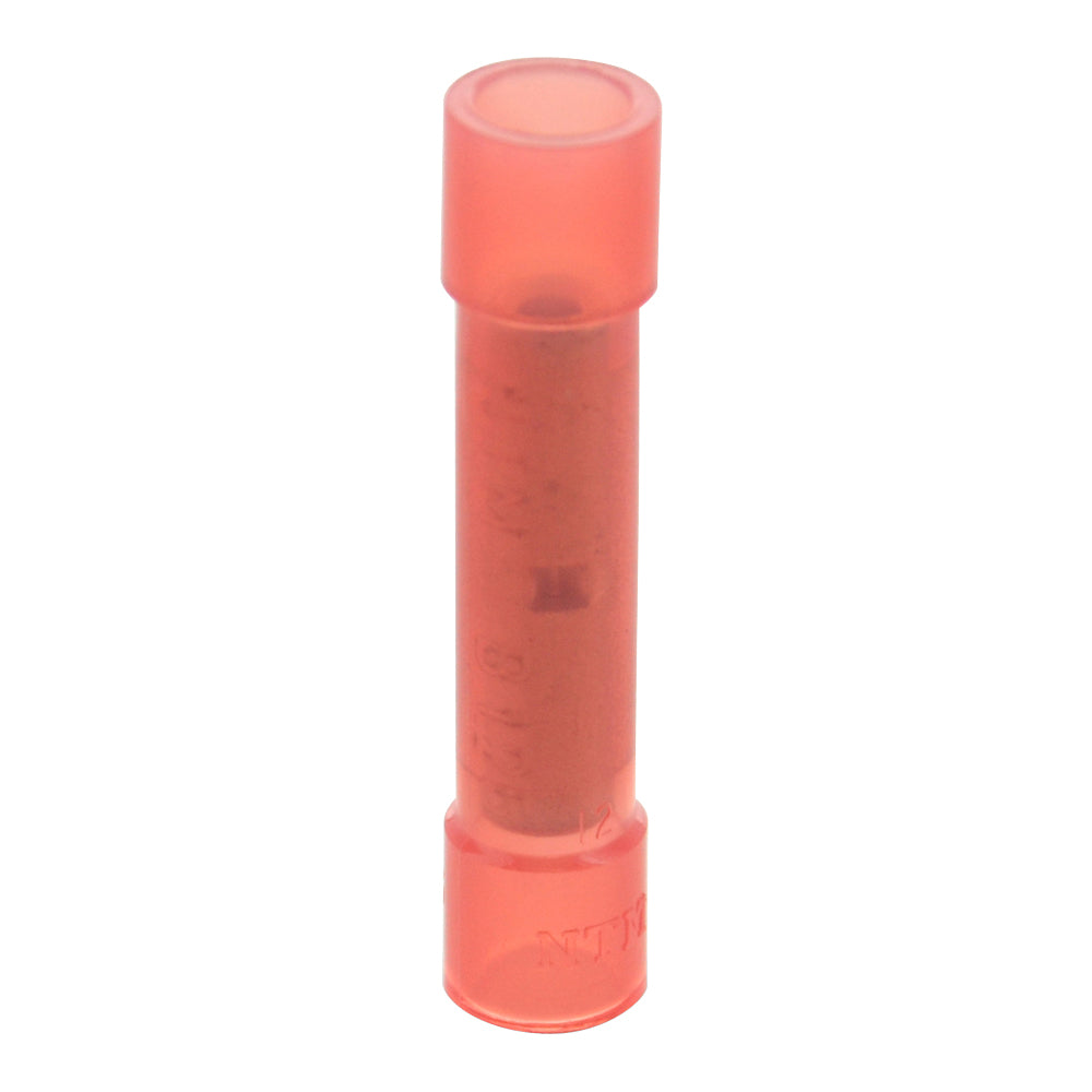 22-16 Awg Red Electrolytic Copper Terminal Nylon Insulated Flared Button Connector