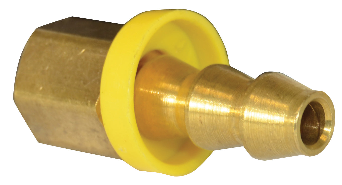 1/4 Inch X 1/8 Inch FPT X Barb Hose CA360 Brass Barb-Tite Female Pipe