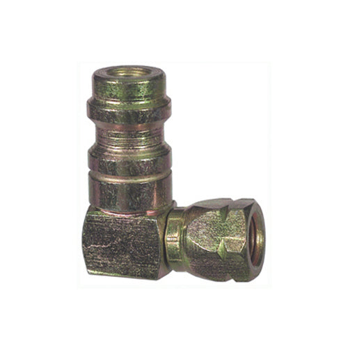 16 mm x 3/8-24 Red High Side 90 Degree Adapter