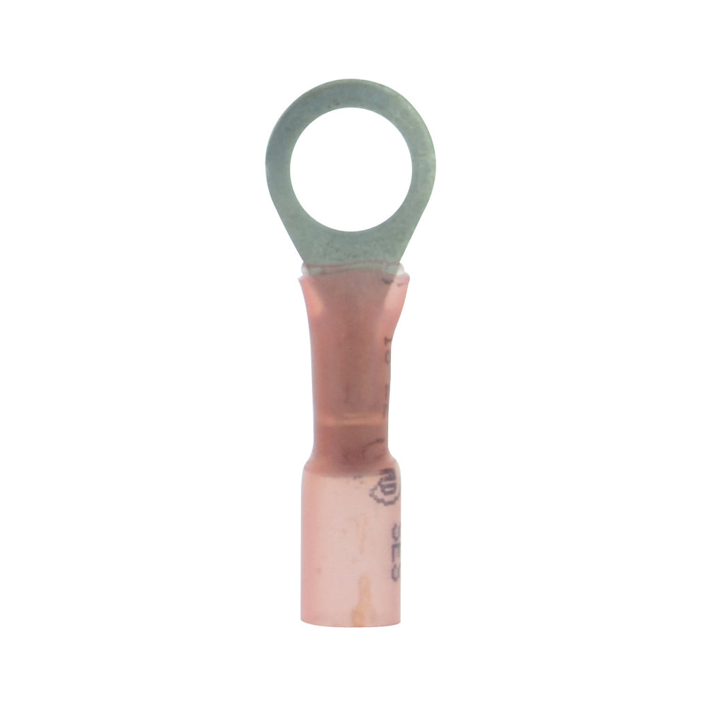22-18 Gauge Lead Free Heat Shrink, Crimp & Solder Ring Terminal 5/16 Inch Stud Red