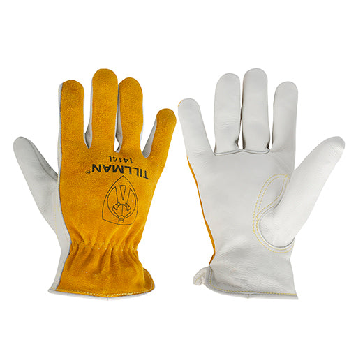 1414 Top Grain/Split Cowhide Back Drivers Glove Medium