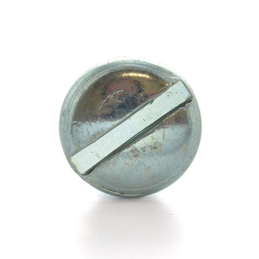 #10-32 x 1/4 Inch Fine Zinc Plated Steel Slotted Drive Pan Head Machine Screw - Clearance