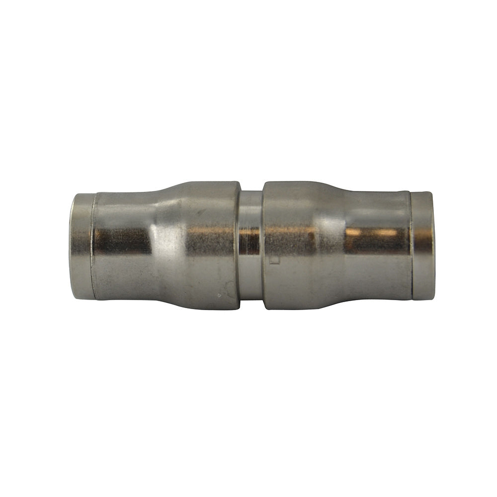 3/16 Inch Nickel Plated Brass Push-In Tube Union