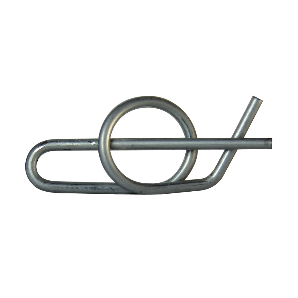 0.844 Inch Locking Cotter Pin Fits Shaft 1/4 Inch Heavy Zinc Coated Ring Clip