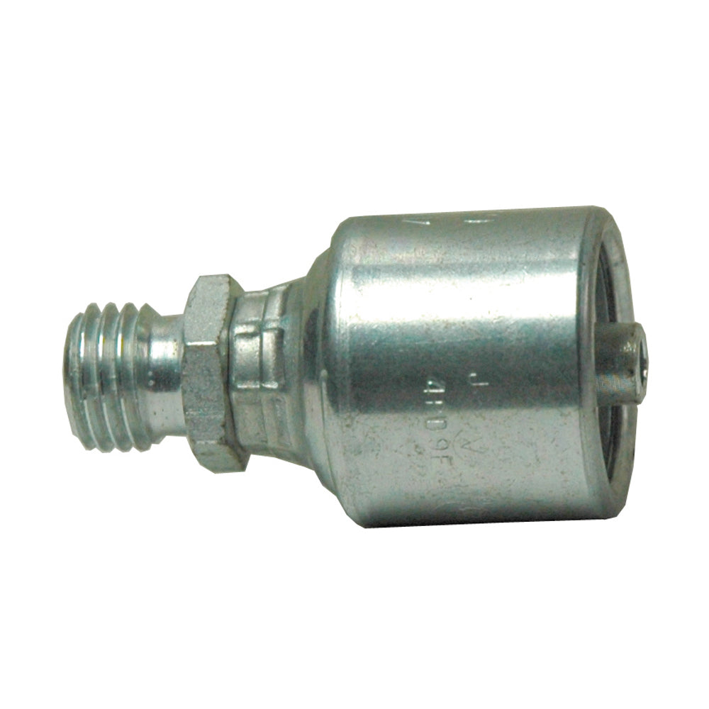 #12 x 3/8 Inch X 12 Mm Male DIN 24 Degree Cone - Light Series Tuffcoat Lead Free Megacrimp Coupling - Clearance