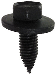 M10 x 1.5 x 30 mm Coarse Black Phosphate Class 9.8 Ca Point Indented Hex Head Body Bolt With Free Spinning Washer