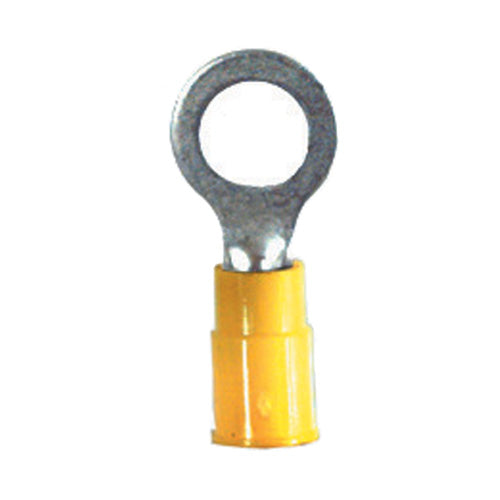 12-10 Gauge Ring Terminal 5/16" Stud Pvc Insulated Yellow