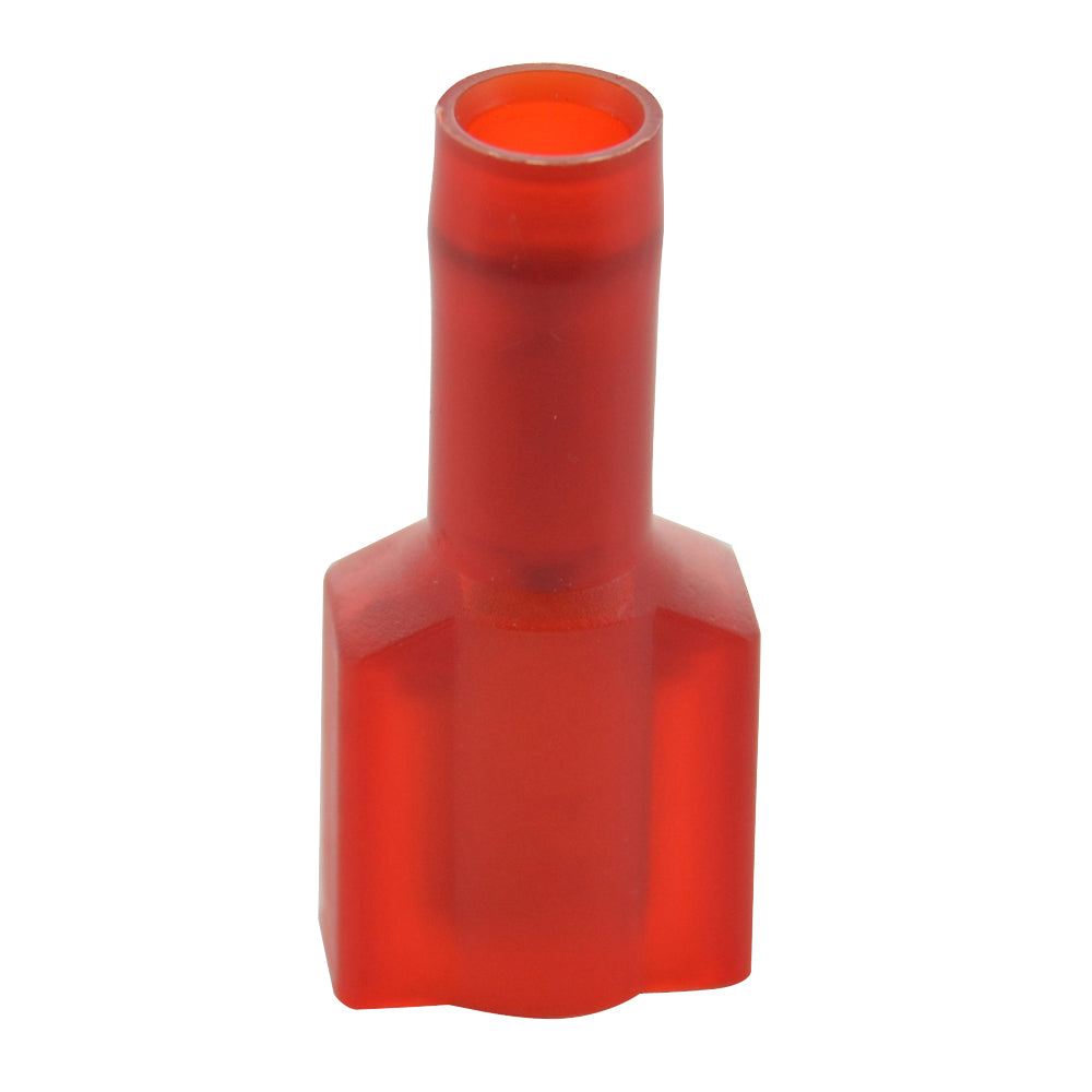 22-18 Gauge Male Quick Disconnect 3/16" Tab Ultra-Tuff Fully Insulated Nylon Red