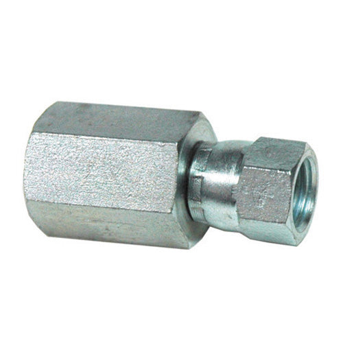3/8 Inch 5000 psi Zinc Plated Yellow Dichromate Carbon Steel Female 37 Degree Jic Swivel To Female Pipe Swivel Adapter
