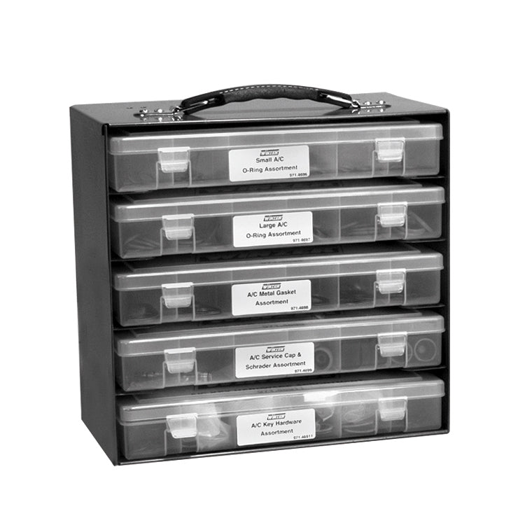 A/C Master Service Assortment with 6 Kits and Rack A