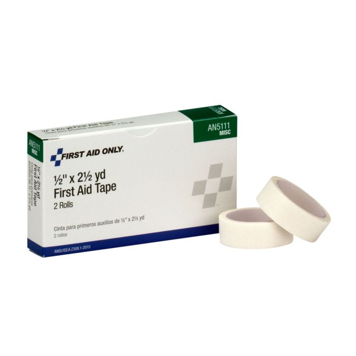 1/2 x 7-1/2' First Aid Adhesive Tape Roll Box of 2