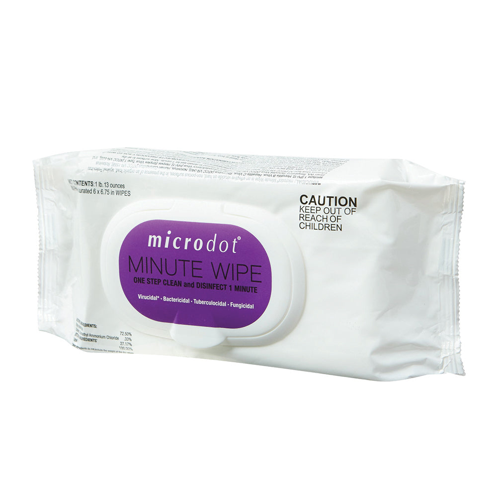 Microdot Minute Wipe 60 Wipes Per Package