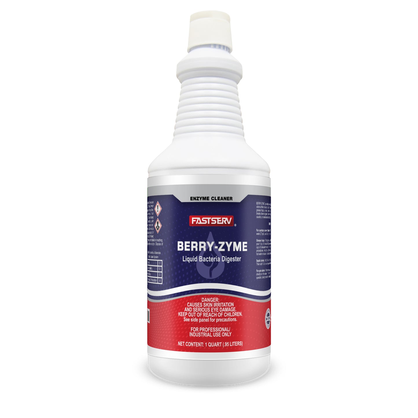 FastServ Berry-Zyme Liquid Bacteria Deodorizer & Drain Maintainer - 1 Quart