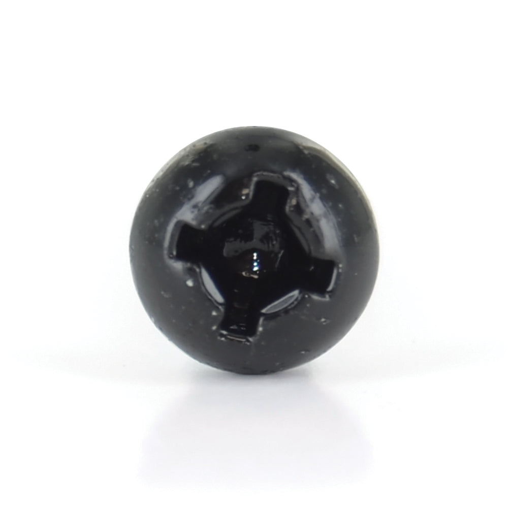 #8 x 1 Inch Painted Self-Drilling Pan Head Square Drive Screws - Black