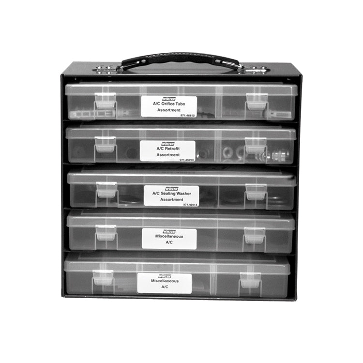 A/C Master Service Assortment with 3 Kits and Rack B