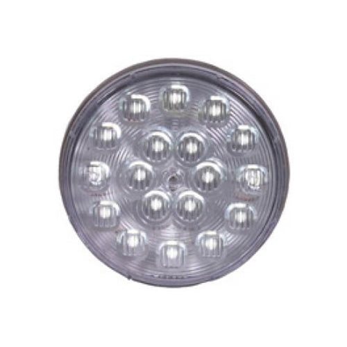 4 Inch Round 18 Led Back Up Light Clear With Grommet Mount