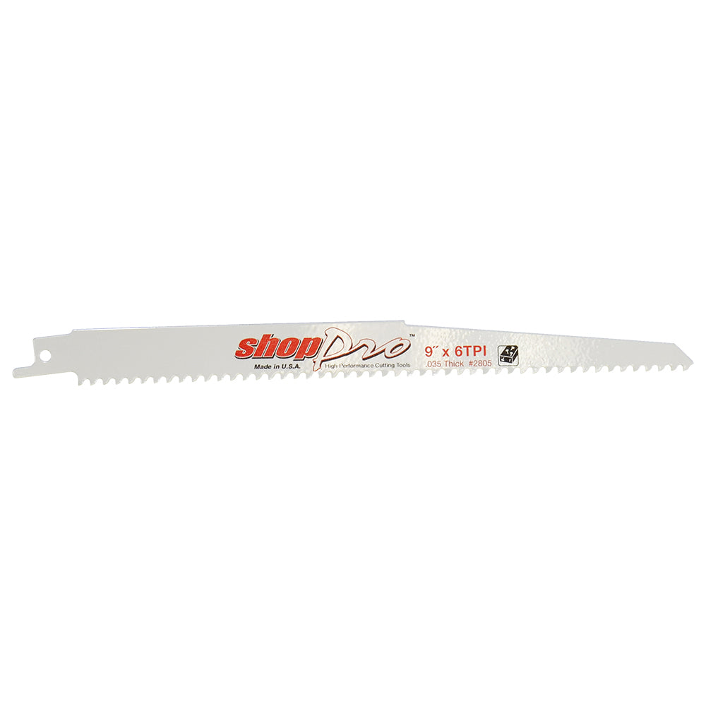 Shoppro 9 x 3/4 x 0.035 Cobalt Wood Reciprocating Saw Blade - 6 Tpi